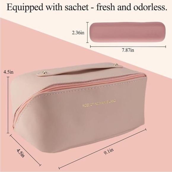 NEW MAKEUP BAG/TRAVEL BAG 🤸🏻‍♀️ PINK - Picture 3 of 10